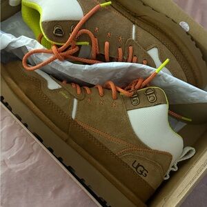 UGG Tan and Orange Suede Sneakers